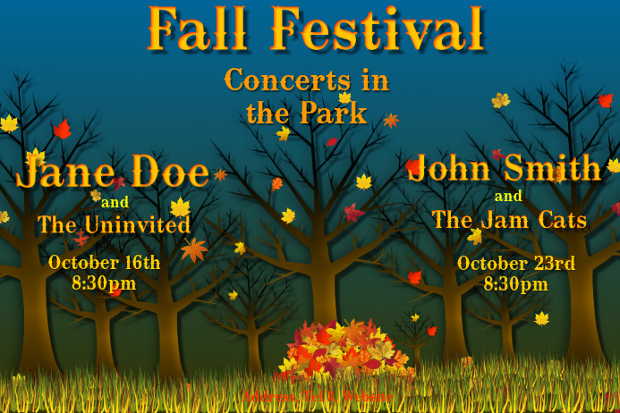 Fall Concert Template | PosterMyWall