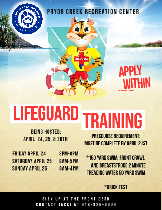 Lifeguard Needed Poster Flyer (US Letter) template