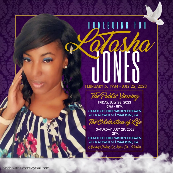 Funeral Announcement PosterMyWall