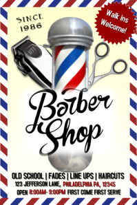 customizable design templates for barbershop postermywall barber shop flyers template