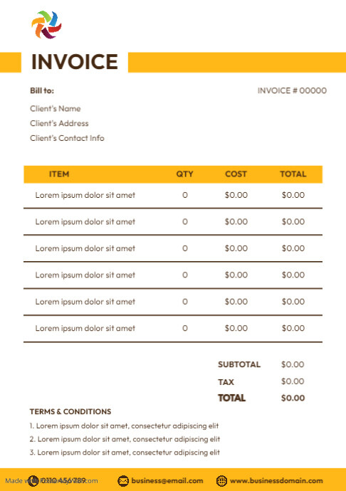 Invoice design template