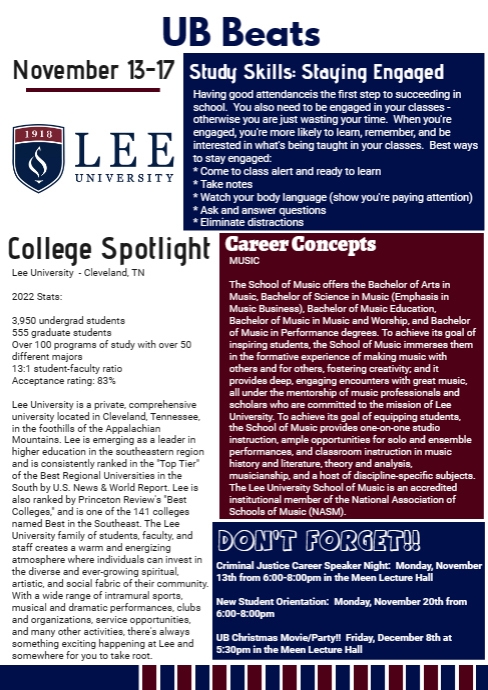 Copy of UB Beats Nov 13-17 | PosterMyWall