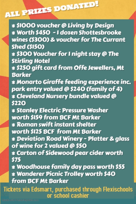 Raffle Poster Prize List | PosterMyWall