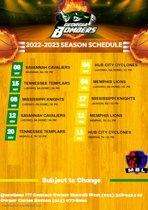 March Madness Match Schedule Template | PosterMyWall