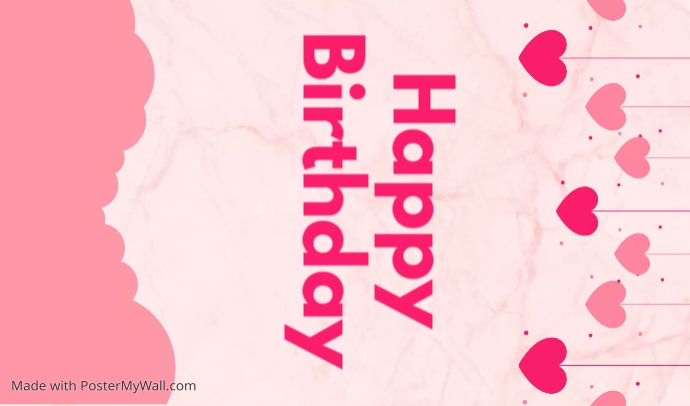 February Birthday Tag template