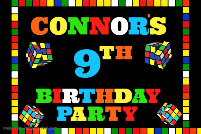 Rubiks Cube Tournament Poster Template (4)