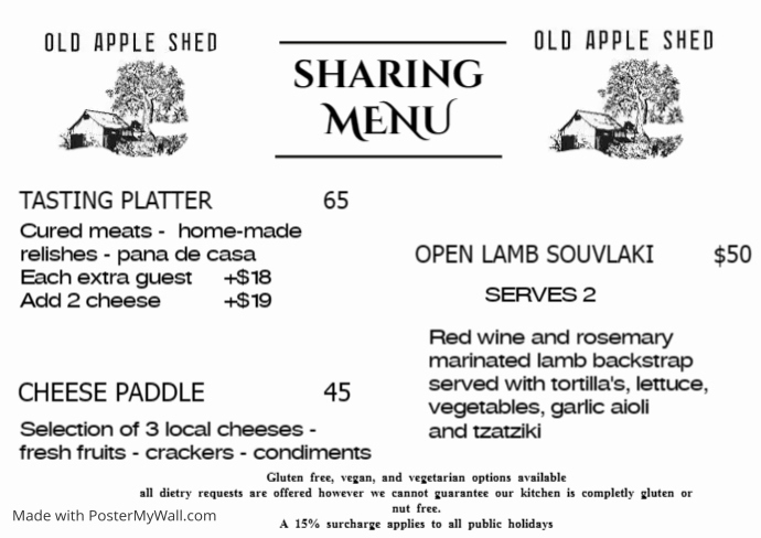 Copy of Sharing Menu Sept 2023 | PosterMyWall