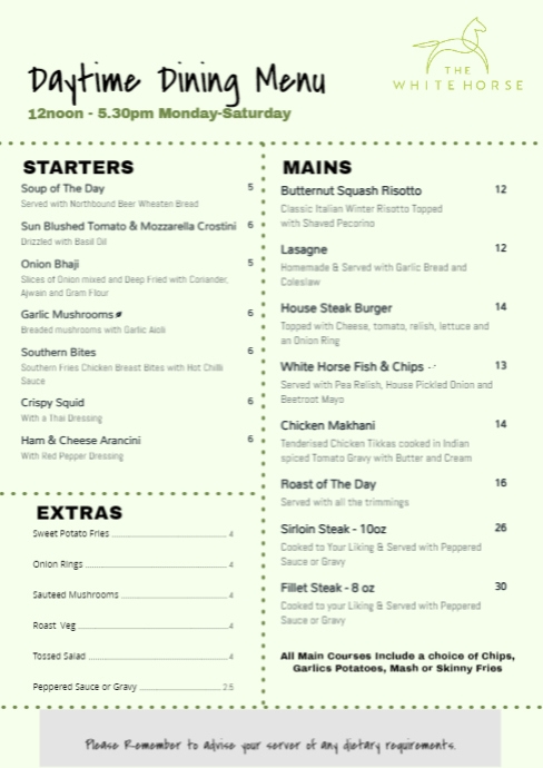 April 2022 Daytime Dining Menu (1) | PosterMyWall