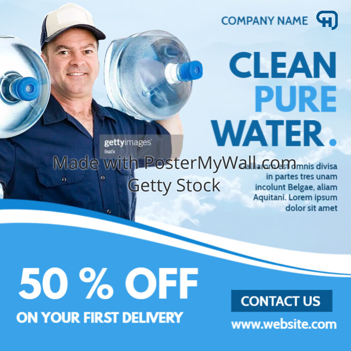 instagram post advertisement water delivery s