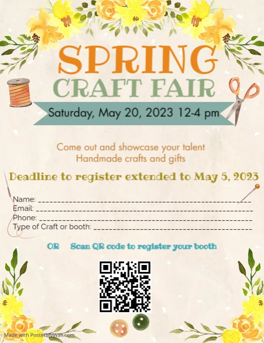 Copy of Spring Summer Craft Flyer | PosterMyWall