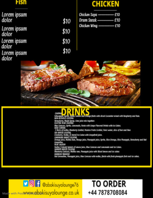 Copy of BBQ MENU | PosterMyWall