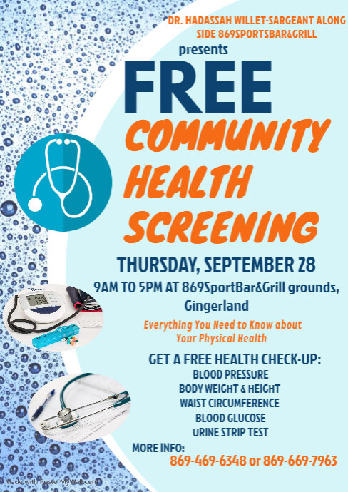 Community Health Screening | PosterMyWall