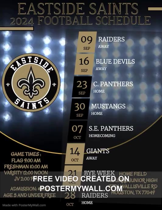 football schedule template | PosterMyWall