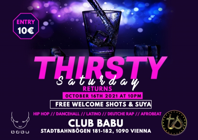 Copy of Thirsty Thursdays Club Flyer Template | PosterMyWall