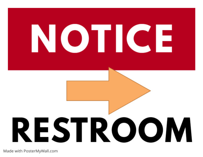 Restroom Out Of Order Notice Flyer (US Letter) template