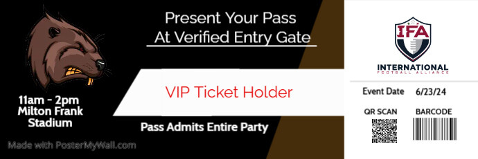 Copy of blue and white generic ticket template design | PosterMyWall