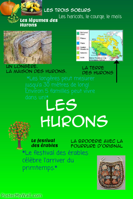 les Hurons Poster template