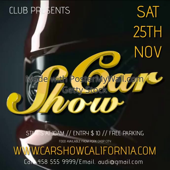 Copy of Car Show Instagram Post Video PosterMyWall
