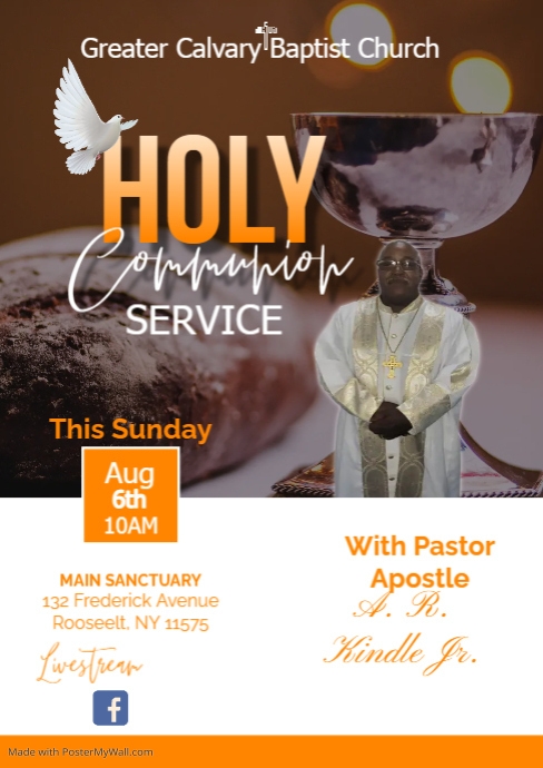 Copy of holy communion service | PosterMyWall