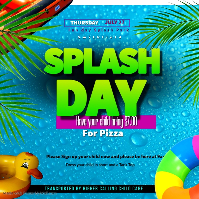 Splash Pool Party instagram post PosterMyWall