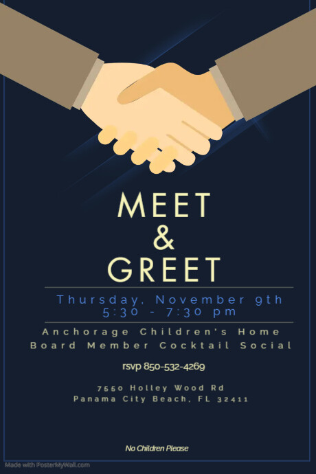 Meet and Greet Poster template
