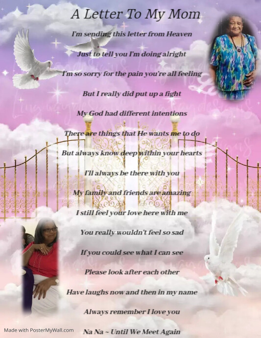 A Letter To My Mom | PosterMyWall