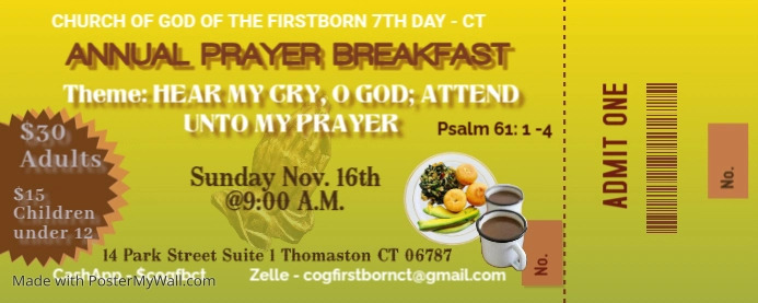 PRAYER BREAKFAST TICKET PosterMyWall