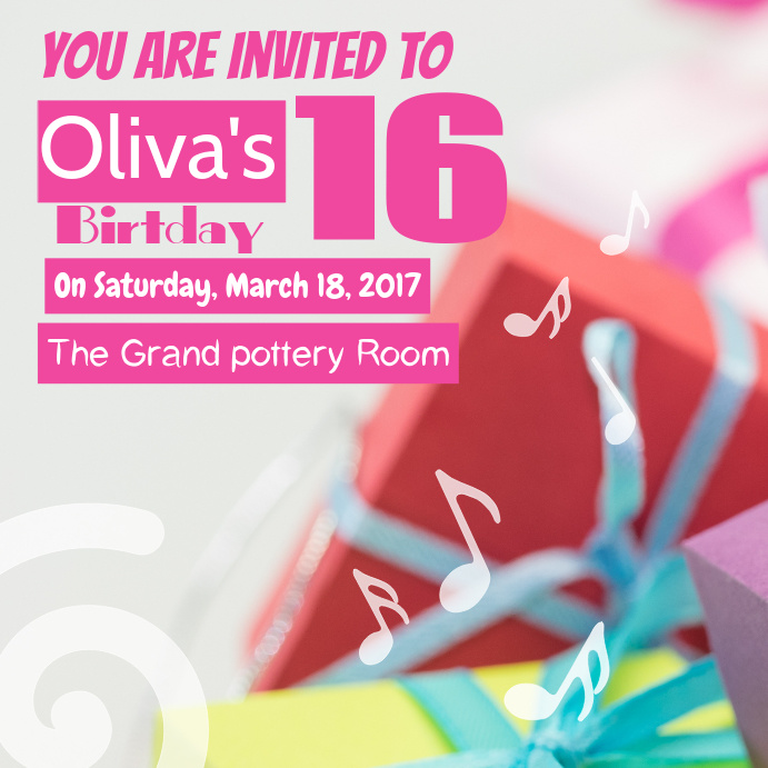 Birthday Instagram Invitation Template PosterMyWall