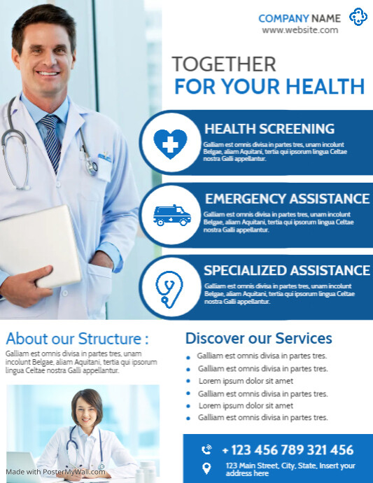 dark blue shades medical professional health