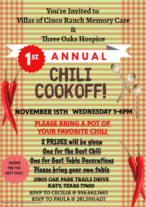 Chili Cook-off Flyer Template | PosterMyWall