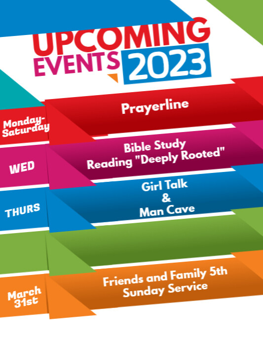 Copy of Upcoming Events Announcement Flyer Poster | PosterMyWall
