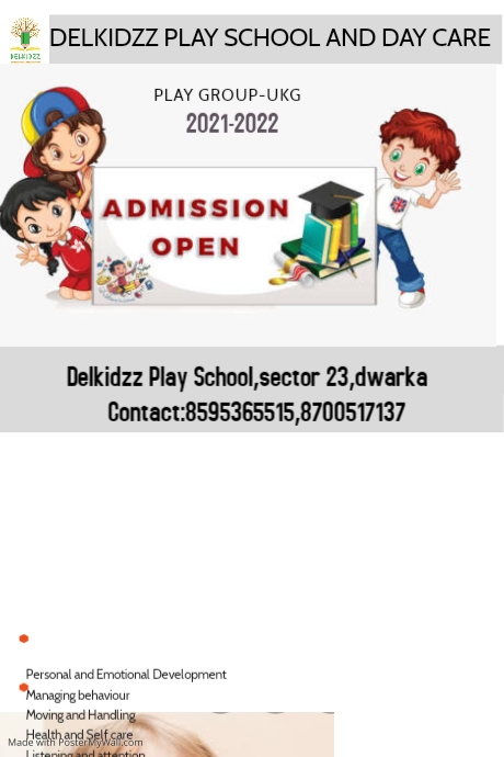 Copy of Copy of Kindergarten Admission Open Day Poster Template ...