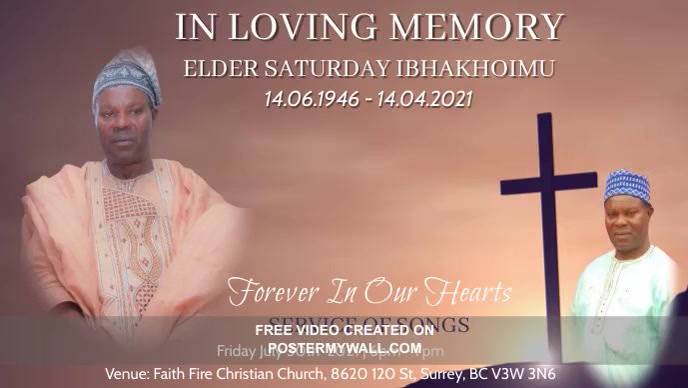 Copy of Funeral RIP Video Template | PosterMyWall