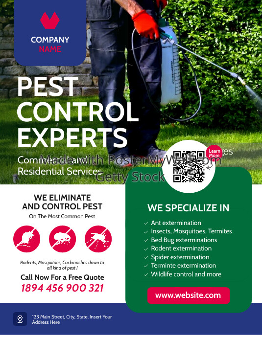 Pest control services flyer advertisement 202