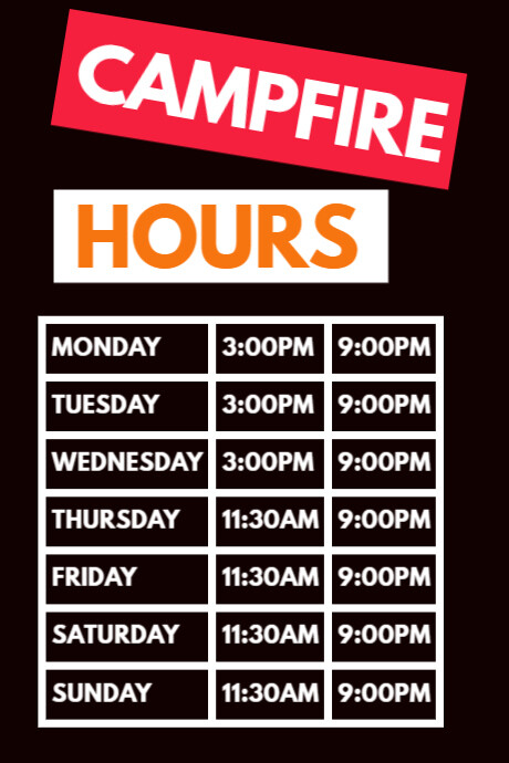 new hours Poster template