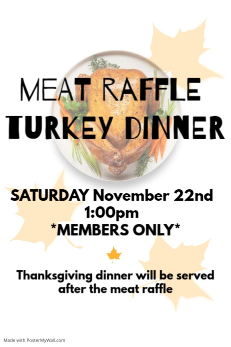 Turkey Raffle Template Thanksgiving turkey giveaway | PosterMyWall