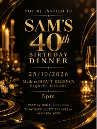 SAM'S BIRTHDAY DINNER 