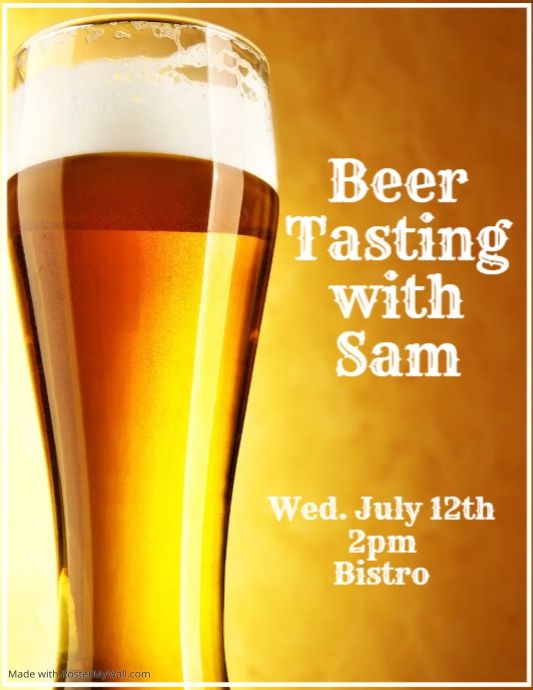 Beer tasting flyer PosterMyWall