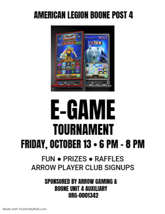 E-Game Tournament Flyer (US Letter) template