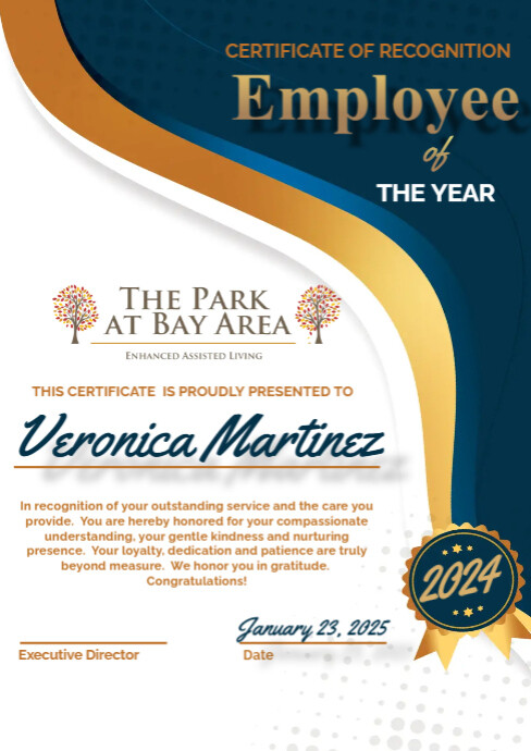 Employee Recognition Certificate A4 template