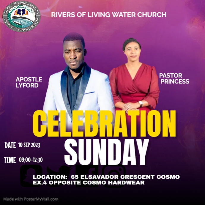 celebration service Instagram Post template