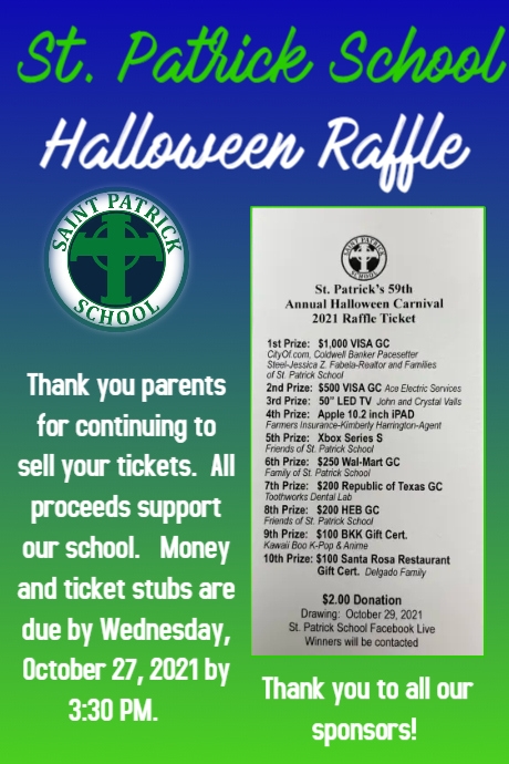 Copy of st. patrick's day raffle Flyer Template | PosterMyWall