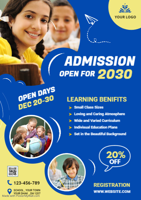 School admission flyer