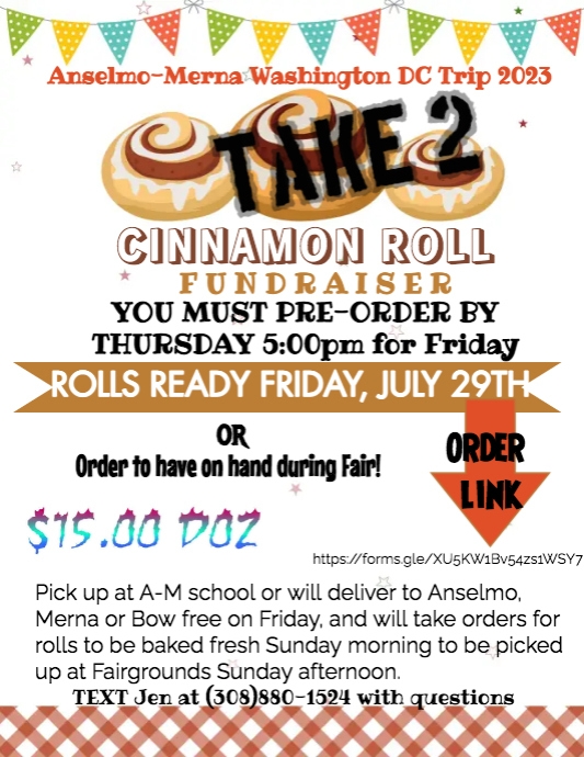 Cinnamon Roll flyer Fundraiser | PosterMyWall