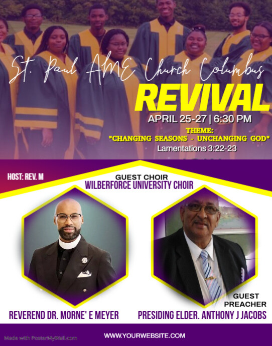 revival worship flyer Poster/Wallboard template