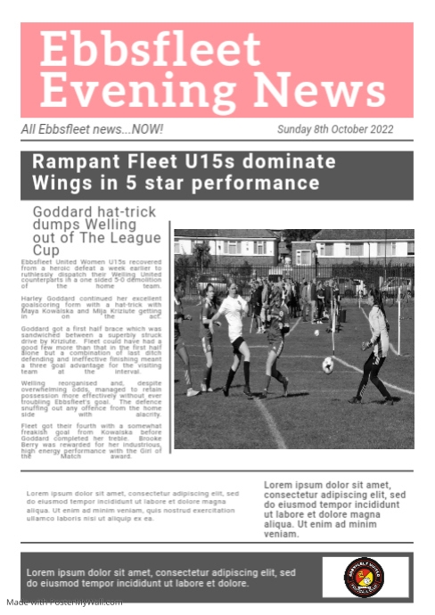 Copy of White and Pink Newspaper Layout | PosterMyWall