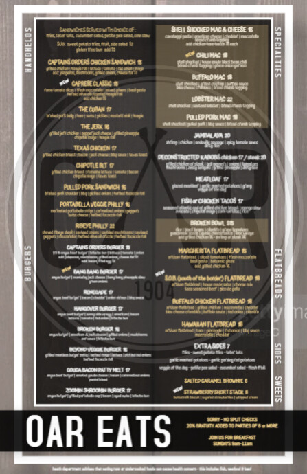 Copy of OAR MENU FALL back 2023 | PosterMyWall