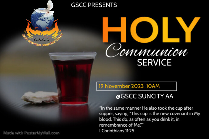 holy communion service flyer | PosterMyWall