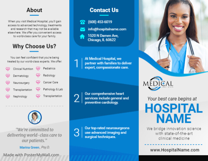 Grey Medical Trifold Brochure