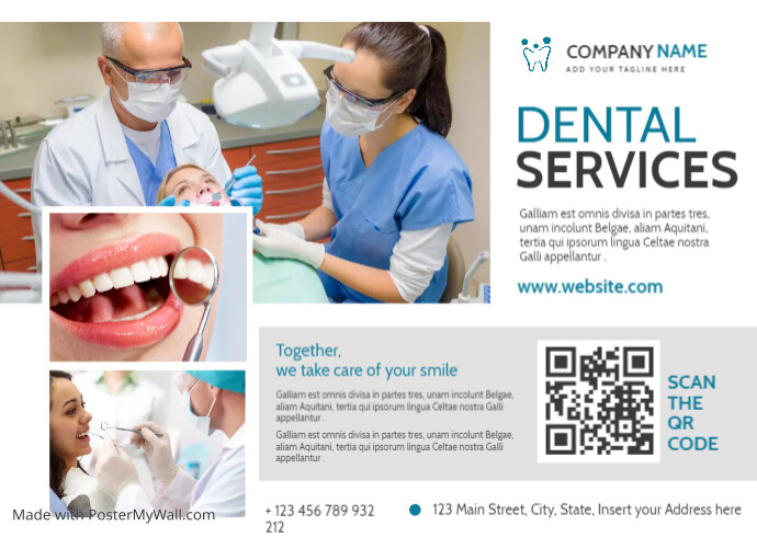 dental services postcard advertising
